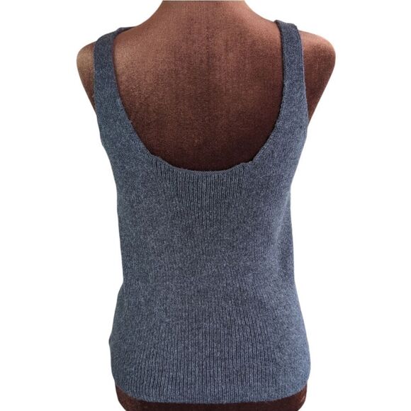 Charcoal grey v neck sweater tank vest size M nwot - Picture 3 of 8